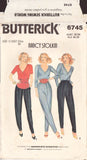Butterick 6745 Sewing Pattern, Misses' Top, Pants and Cummerbund, Size 12, Cut, Complete