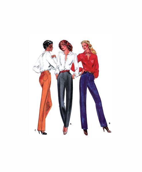 Butterick 6766 Proportioned Pants for Three Figure Heights, Uncut, Factory Folded Sewing Pattern Size 10