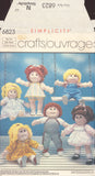 Simplicity 6823 Sewing Pattern, Doll Wardrobe, 16" & 18", Cut, Complete