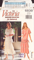 Butterick 6830 Sewing Pattern, Dress, Size 12-14-16, Partially Cut, Complete