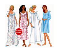 Butterick 6838, Loose Fitting Nightgown in Three Lengths , Uncut, Factory Folded Sewing Pattern Plus Size 38-44