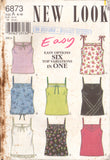 New Look 6873 Sewing Pattern, Tops, Size 6-16, Uncut, Factory Folded