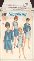 Simplicity 6891 Sewing Pattern, Jacket, Skirt, Blouse, Size 16, Uncut, Factory Folded