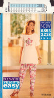 Butterick 6893 Sewing Pattern Top & Pants Size L-XL Uncut Factory Folded