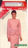 See&Sew 6902 Sewing Pattern, Jacket and Skirt, Size 12-14, Cut, Complete