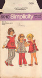 Simplicity 6910 Girls' Top, Panties & Pants, Sewing Pattern, Size 6, Cut, Complete