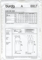Burda 6917 Halter or Round Neck Dress, Uncut, Factory Folded, Sewing Pattern Size 8-18