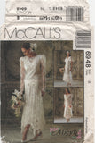 McCall's 6948 Bridal Gowns and Bridesmaid Lace Dresses with Hemline Variations, Uncut, Factory Folded Sewing Pattern Size 10 or 16