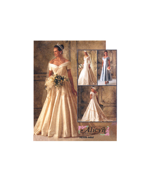 McCall's 6951 Fit and Flare Bridal Gown and Bridesmaid Dress, Uncut, Factory Folded Sewing Pattern Size 14