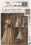 McCall's 6951 Fit and Flare Bridal Gown and Bridesmaid Dress, Uncut, Factory Folded Sewing Pattern Size 14