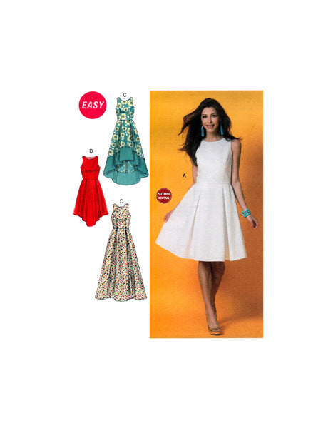 McCall's 6953 Hi-Lo or Evening Length Dress with Pleated Skirt, Uncut, Factory Folded, Sewing Pattern Size 6-14