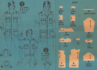 Simplicity 6956 Sewing Pattern, Men's, Boys' Shirt, Size 42, Cut, Incomplete