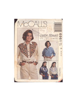 McCall's 6961 Sewing Pattern, Women's Shirts, Size 8-10-12, Cut, Complete