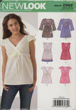 New Look 6962 Sewing Pattern, Tunic Top, Size 8-18, Uncut, Factory Folded