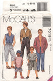McCall's 7019 Child's T-Shirt, Shirt, Pants and Shorts, Uncut, Factory Folded Sewing Pattern Size 4-6