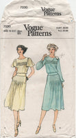 Vogue 7030 Blouson, Tucked  Top and Skirt, Cut, Incomplete (read description), Sewing Pattern Size 10