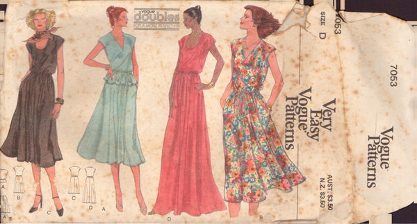 Butterick 7053 Sewing Pattern, Dress, Top and Skirt, Size 12-14, Cut, Complete