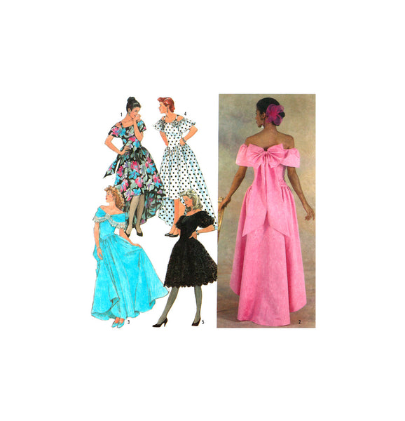 Simplicity 7059 Fit and Flare Formal Dress in Three Lengths, Uncut, F/Folded, Sewing Pattern Size 8-14