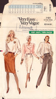 Vogue 7101 Sewing Pattern, Skirt and Pants, Size 6-8-10, Uncut, Factory Folded OR Size 12, Cut, Complete