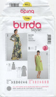 Burda 7106 Semi-Fitted, Maternity Dress in Two Styles, Uncut, Factory Folded, Sewing Pattern Size 8-20