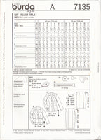 Burda 7135 Sewing Pattern, Skirt, Size 10-22, Uncut, Incomplete