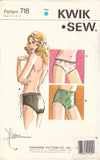 Kwik Sew 718 Sewing Pattern, Misses' Panties, Size 3-4-5-6, Uncut, Complete