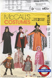 McCall's 7224 Child's Cape and Tunic Costumes, Uncut, Factory Folded, Size 2-12