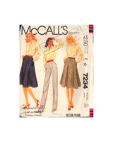McCall's 7234 Palmer Pletsch Bias Cut Four Gore Skirt and Pants with Inset Pockets, Sewing Pattern Size 10, 12 or 14