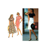 Simplicity 7258 Dress with Full or Slim Skirt, Part Cut, Sewing Pattern Size 8-10