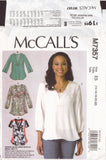 McCall's 7357 Sewing Pattern, Top, Size 14-22, Uncut, Factory Folded