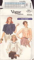 Vogue 7361 Sewing Pattern, Blouse, Size 8 Cut &amp; Complete or Size 8-10 Cut &amp; Incomplete or Size 14 Cut &amp; Complete or Size 14-16 Cut &amp; Complete