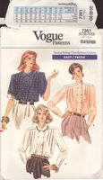 Vogue 7361 Sewing Pattern, Blouse, Size 8 Cut &amp; Complete or Size 8-10 Cut &amp; Incomplete or Size 14 Cut &amp; Complete or Size 14-16 Cut &amp; Complete
