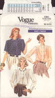 Vogue 7361 Sewing Pattern, Blouse, Size 8 Cut &amp; Complete or Size 8-10 Cut &amp; Incomplete or Size 14 Cut &amp; Complete or Size 14-16 Cut &amp; Complete
