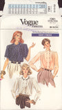 Vogue 7361 Sewing Pattern, Blouse, Size 8 Cut &amp; Complete or Size 8-10 Cut &amp; Incomplete or Size 14 Cut &amp; Complete or Size 14-16 Cut &amp; Complete