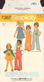 Simplicity 7367 Sewing Pattern, Child's Jumper, Overalls, Top, Size 4, Uncut