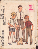 McCall's 7370 Sewing Pattern, Boys' Shirt, Pants and Bermuda Shorts, Size 14, Cut, Complete