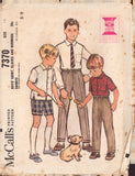 McCall's 7370 Sewing Pattern, Boys' Shirt, Pants and Bermuda Shorts, Size 14, Cut, Complete