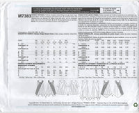 McCall's 7383 Shaped Hemline Dresses in Two Lengths with or without Sleeves, Uncut, Factory Folded, Sewing Pattern Size 4-14