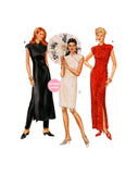 McCall's 7412 Cheongsam Style Dress in 3 Lengths and Pants, Uncut, Factory Folded, Size 10-14