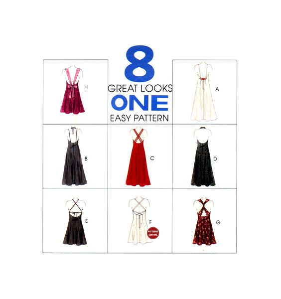 90s Sewing Pattern: McCall's 7418 Evening Dress with Back Shoulder Str Patterns Central 90s Sewing Pattern: McCall's 7418 Evening Dress with Back Shoulder Str Patterns Central
