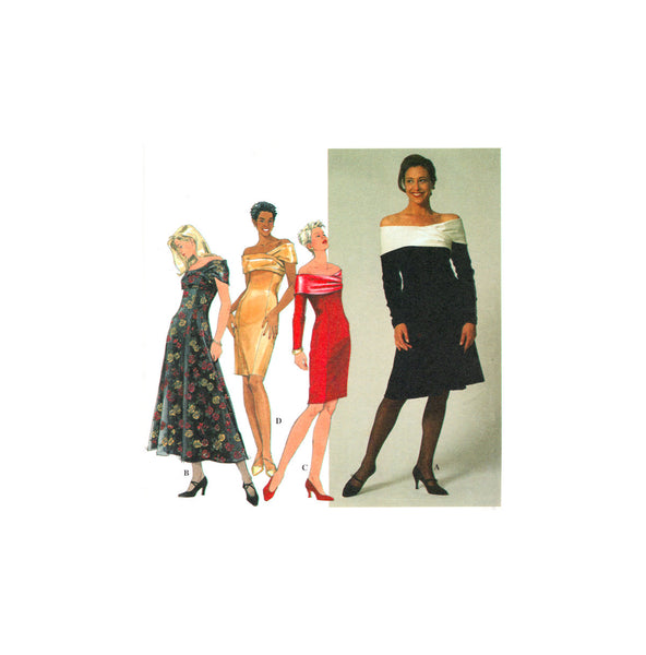 Simplicity 7447 Fitted or Flared Evening Dress, Uncut, Factory Folded Sewing Pattern Size 6-10