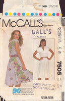 McCall's 7505 Sewing Pattern, Misses' and Junior Petite Dress, Size 10, Uncut