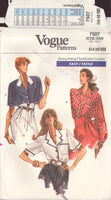 Vogue 7507 Sewing Pattern, Misses'/Misses' Petite Shirt, Size 16, Cut, Complete