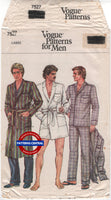 Vogue 7527 Men's Robe, Pajama Top and Pants, Uncut, Factory Folded Sewing Pattern Size 34-36 or 42-44