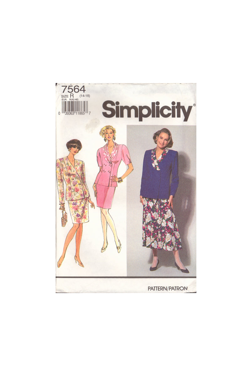 Simplicity 7564 Sewing Pattern, Dress and Skirt, Size 14-18, Uncut, Fa ...