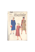 Simplicity 7568 Sewing Pattern, Maternity Dress, Size 12, Partially Cut, Complete