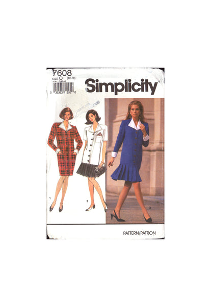 Simplicity 7608 Sewing Pattern Dress Size 12-16 Uncut Factory Folded