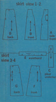 Simplicity 7625 Sewing Pattern, Skirts in Two Lengths, Size 12, Cut, Complete