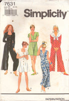 Simplicity 7631 Sewing Pattern, Petite Jumpsuit, Size 6-10, Cut, Complete