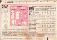 Simplicity 7643 Sewing Pattern, Shirt-Blouses, Size 12, Cut, Complete